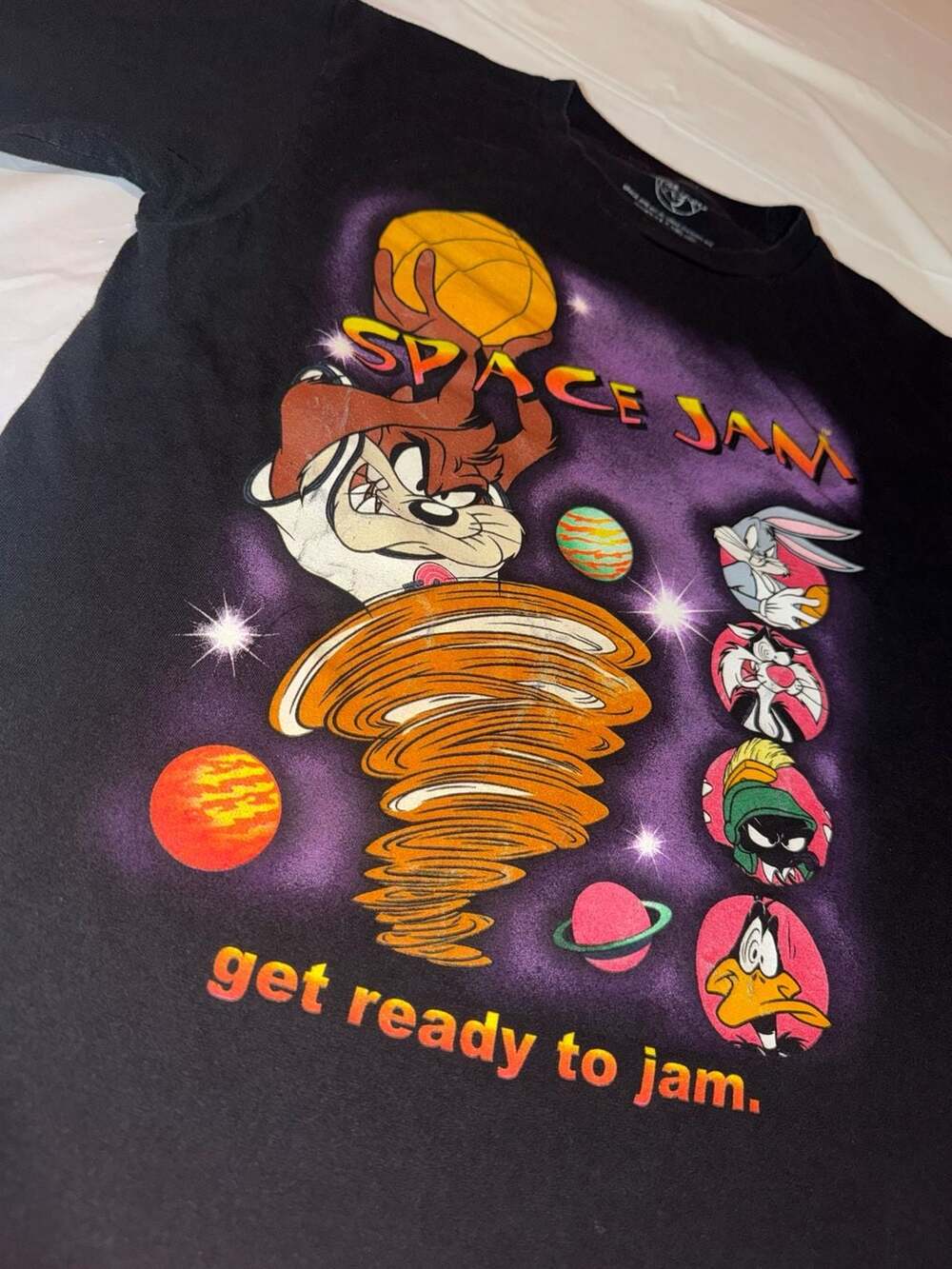 Space Jam Taz Get Ready To Jam Graphic T-Shirt Men’s Small